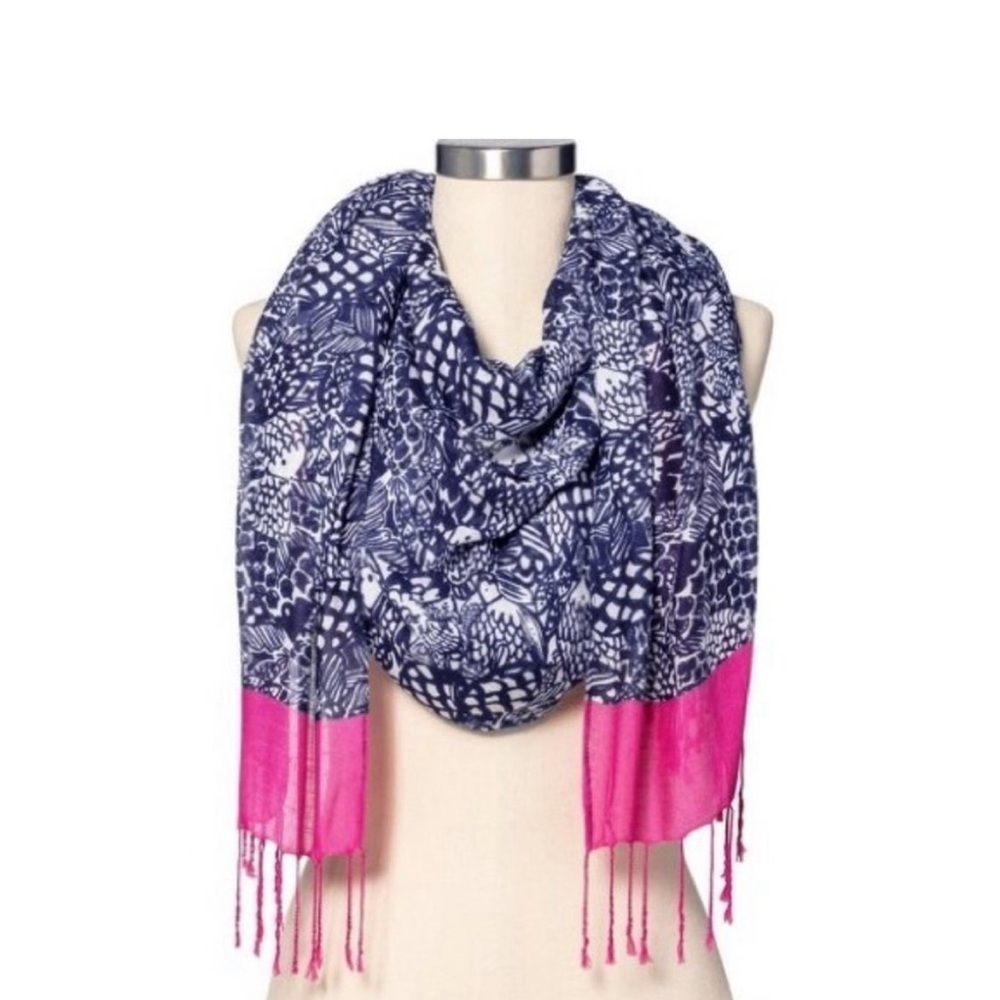 Fun and Airy! Lilly Pulitzer for Target - Upstream Scarf 20th anniversary Fish - Picture 1 of 3